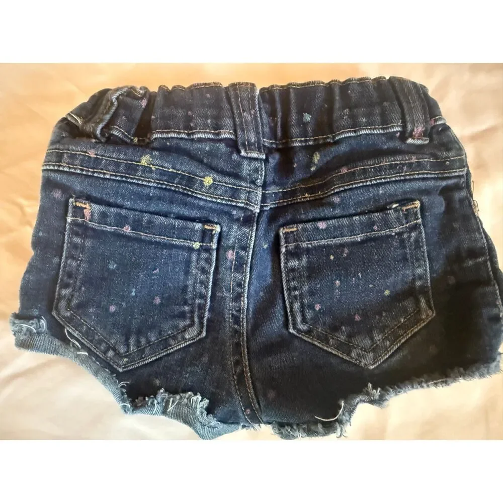 Bundle of 2 Toddler Girls Jean Shorts Size 3T EUC